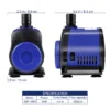 Aquarium Submersible Water Pump, 14W 1000L/h - Image 3