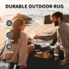 5x8 Waterproof Porch Camping Black and White Reversible Outdoor Rug - Image 2